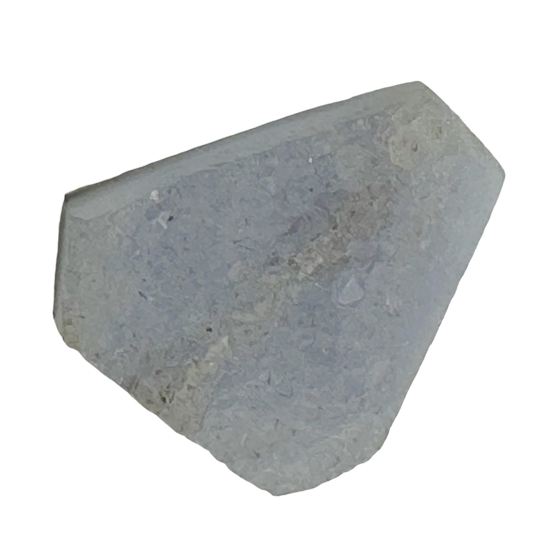 Chalcedony Druzy 29ct Designer Cut Pendant Bead| 33x28x6mm|Blue | 1 Pendant Bead