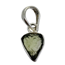 Load image into Gallery viewer, Moldavite 8.88ct Sterling Silver Heart Pendant | 3/4&quot; Long | Green | 1 Pendant |
