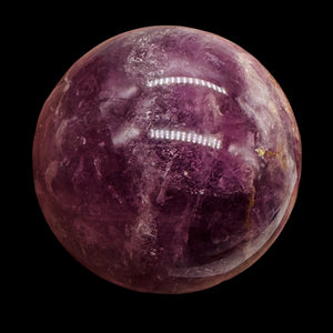 Lepidolite Purple Mica 134g Sphere | 1 3/4 in | Purple, White | 1 Specimen |