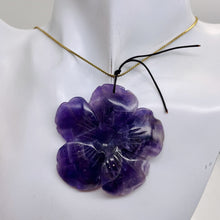 Load image into Gallery viewer, Amethyst Carved Pendant Flower | 55x8mm | Purple White | 1 Bead |
