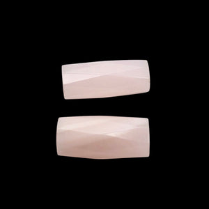 2 Mangano Pink Calcite Faceted Tube Beads | AAA Quality | 20x10mm | 2 Beads