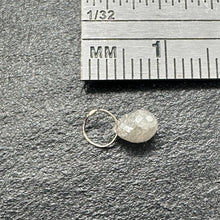 Load image into Gallery viewer, Champagne Diamond Faceted .67ct Briolette Pendant | 5x4mm| White tint| 1 Pendant
