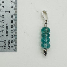 Load image into Gallery viewer, Tourmaline Beads Sterling Silver Pendant | Blue | 1&quot; Long |
