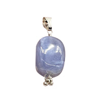 Load image into Gallery viewer, Blue Chalcedony Sterling Silver Designer Freeform Pendant | 2&quot; Long|Blue Silver|
