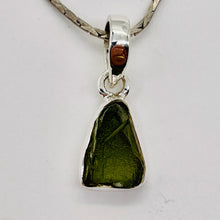 Load image into Gallery viewer, Moldavite 8.31ct Sterling Silver Triangle Pendant | 3/4&quot; Long |Green| 1 Pendant|
