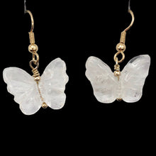 Load image into Gallery viewer, Quartz Butterfly 14Kgf Gold Earrings | Semi Precious Stone Jewelry |
