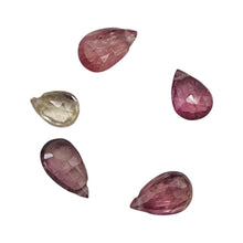 Load image into Gallery viewer, Sapphire AAA Faceted 2.1cts Parcel Briolette 4 Beads| 6x4 to 5x4mm| Pink,Orange

