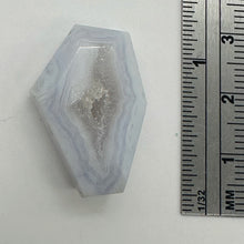 Load image into Gallery viewer, Chalcedony Druzy 30ct Designer Cut Pendant Bead| 29x17x10| Blue|1 Pendant Bead |
