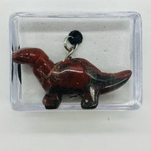 Load image into Gallery viewer, Brecciated Jasper Diplodocus Dinosaur Pendant | 3/4&quot; Long | Red |
