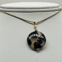 Load image into Gallery viewer, Gemmy Dendritic Peruvian Opal 14K Gold Filled Pendant | Clear Black|1 1/4&quot; Long|

