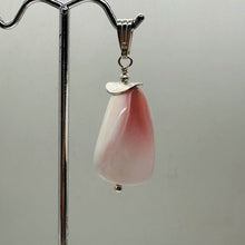Load image into Gallery viewer, Conch Shell Pear Shaped Sterling Silver Pendant | 2" Long | Pink White |
