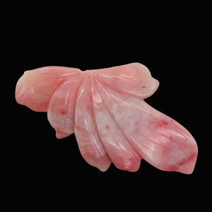 84cts Hand Carved Pink Peruvian Opal Flower Bead | 130x48x6mm |