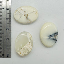 Load image into Gallery viewer, Soothing White Dendritic Opal Flat Oval Beads 004657
