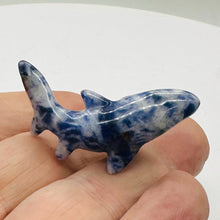 Load image into Gallery viewer, Shark Hand Carved Sodalite Figurine | 1 Figurine | | 1 3/4 x 1 1/2 | Blue, White
