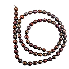 Load image into Gallery viewer, Natural Red Gold Freshwater Pearl Oval Strand 68 Pearls 6x5mm Jewelry Making
