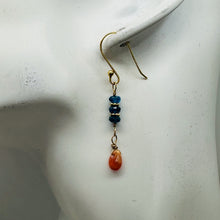 Load image into Gallery viewer, Dazzle Blue Apatite and Opal 22K Vermeil Earrings 300490A
