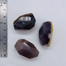 Load image into Gallery viewer, Chrysocolla Agate Faceted Free Form 3 Beads| 35x18 to 34x11mm | Lavender Clear |
