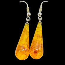 Load image into Gallery viewer, Amber Long Teardrop Dangle Earrings | 1 1/2" Long | Amber | 1 Pair Earrings |
