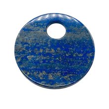 Load image into Gallery viewer, Starry Night Natural Lapis 50mm Disc Pendant Bead 9362I
