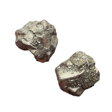 Load image into Gallery viewer, Pyrite Crystal Nugget Beads | 18x14x15 to 18x16x14mm | Silver Gold | 2 Beads |
