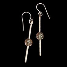 Load image into Gallery viewer, Sparkling Actinolite Quartz Sterling Silver Earrings | 2&quot; long | 1 Pair |
