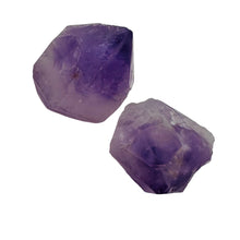 Load image into Gallery viewer, Amethyst Natural Crystals Parcel | 21x18x15 and 19x16x16mm | Purple | 2 Beads |
