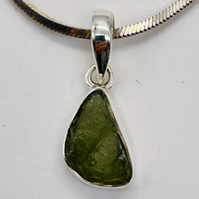 Load image into Gallery viewer, Moldavite 9.4ct Sterling Silver Teardrop Pendant | 7/8&quot; Long| Green| 1 Pendant |
