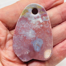 Load image into Gallery viewer, Fancy Jasper Pendant | 62x42x7mm | Mauve Pink | 1 Bead
