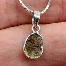 Load image into Gallery viewer, Moldavite 8.6ct Sterling Silver Oval Pendant | 7/8&quot; Long | Green | 1 Pendant |
