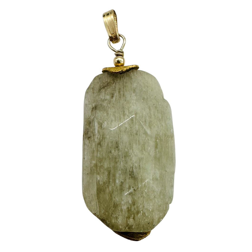 Kunzite14K Gold Filled 30x18x9mm Pendant | 1 3/4