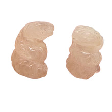 Load image into Gallery viewer, Carved Rose Quartz Snake Animal Beads | 20x11x7mm | Pink
