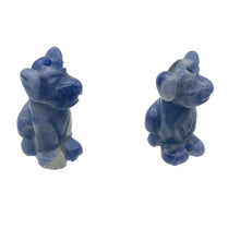 Load image into Gallery viewer, Faithful 2 Sodalite Hand Carved Dog Beads | 20x12x10mm | Blue/Grey
