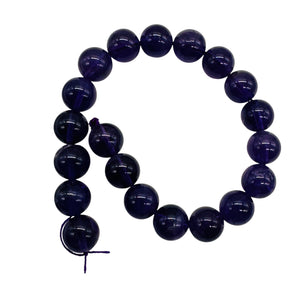 Amethyst Gorgeous Round AA Half-Strand Beads | 10mm | Deep Purple | 20 Beads |