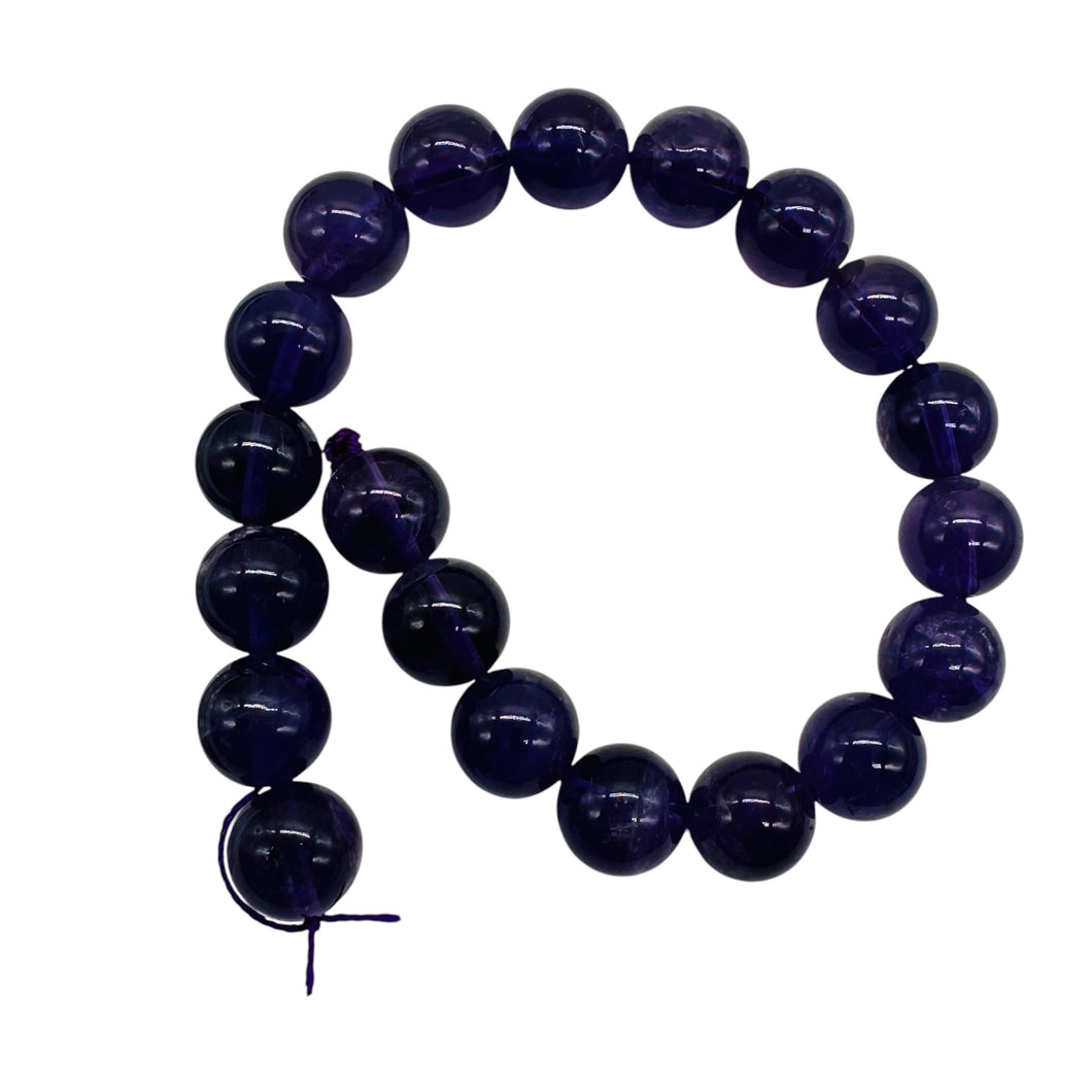 Amethyst Gorgeous Round AA Half-Strand Beads | 10mm | Deep Purple | 20 Beads |