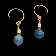 Load image into Gallery viewer, Aquamarine 14K Gold Filled Dangle Earrings | 1" Long | Blue | 1 Pair |
