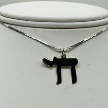 Load image into Gallery viewer, Chai Sterling Silver Symbol Pendant Charm | 7/8&quot; Long | Silver | 1 Pendant |
