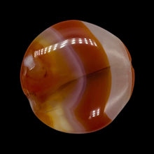 Load image into Gallery viewer, Red/Orange Sardonyx Agate Coin Pendant Bead 5677
