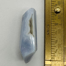 Load image into Gallery viewer, Chalcedony Druzy 42ct Designer Cut Pendant Bead | 37x17x10mm | Blue | 1 Bead |
