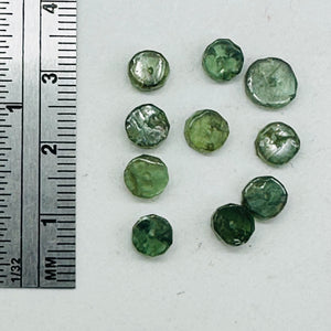 Tsavorite Garnet 6x2mm Faceted Rondelle Bead Parcel | 1" Long | Green| 10 Beads|