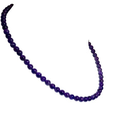 Load image into Gallery viewer, Royal Purple Natural 6mm Amethyst Round Bead Strand 110650
