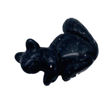 Load image into Gallery viewer, Just Nuts 2 Blue Goldstone Squirrel Animal Beads | 22x15x10mm | Blue Black
