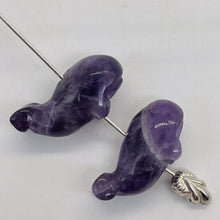 Load image into Gallery viewer, Fab One Carved Animal Amethyst Whale Animal Bead | 20x13x11mm | Purple

