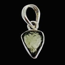 Load image into Gallery viewer, Moldavite 8.88ct Sterling Silver Heart Pendant | 3/4&quot; Long | Green | 1 Pendant |
