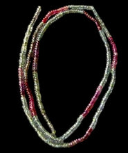 Load image into Gallery viewer, Multi-Hue 2x1mm Sonya Sapphire Bead Strand 21.53cts 107701
