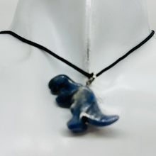 Load image into Gallery viewer, Sodalite Tyrannosaurus Rex Dinosaur Pendant Necklace | 3/4&#39; Long | Blue, White |
