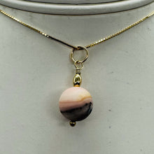 Load image into Gallery viewer, Pink Peruvian Opal Matte Finish Drop Bead Pendant | Pink | 1&quot; Long |

