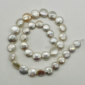 Amazing Natural Multi-Hue FW Coin Pearl Strand 104757E