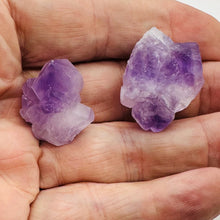 Load image into Gallery viewer, Amethyst Natural Crystals Parcel | 29x27x15 and 27x23x15m | Purple | 2 Beads |
