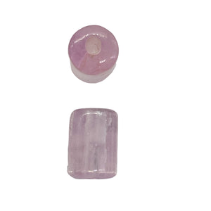 Premium Pink Kunzite 8x12mm Hexagon Tube | 2 Beads |