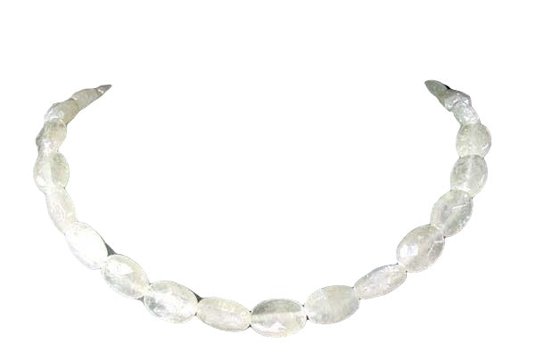 Sparkling Lemon Faceted Calcite Oval Bead Strand 104635